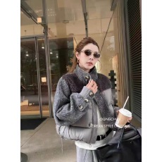 批发羊羔毛拼接立领白鸭绒外套女2025冬季新款加厚保暖羽绒服上衣潮