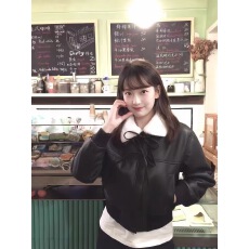 秋冬季黑色复古新款皮毛一体机车服加绒加厚皮衣夹克外套女高级感