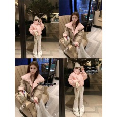 批发DoggyQin双色两面穿白鸭绒羽绒服冬季保暖宽松面包服外套