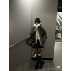 批发新款 行走的小暖炉设计款 洗水羽绒派克 毛领可拆卸