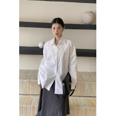 批发深圳南油高货2025新款时尚洋气<b class='q'>百搭</b>显瘦重工钉珠衬衫女宽松上衣潮