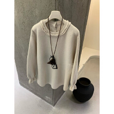 批发ACME PRETTY-超火的<b class='q'>波点</b>针织<b class='q'>连衣裙</b><b class='q'>波点</b>圆领木耳边宽松长袖