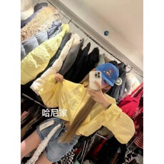 批发新款韩版宽松垫肩立领薄款显瘦外套女