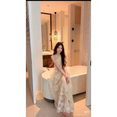 批发法式晨袍女<b class='q'>新娘</b>2026新款超仙气挂脖高端轻奢小众订婚<b class='q'>礼服</b>裙高级感