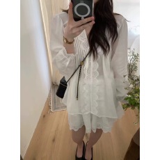 批发韩国东大门新款木耳边系带苎麻衬衫女长袖仙女甜妹法式<b class='q'>短裤</b>两件套
