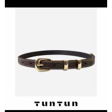 批发吞吞TUNT【呼声很高的腰带】百搭加分 复古精致细边金扣腰带