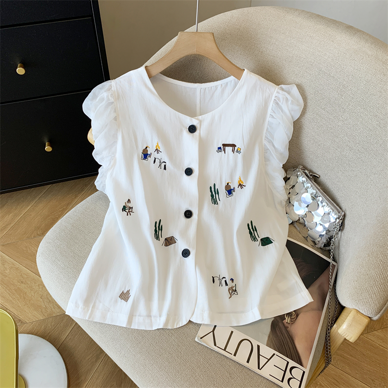 MY10871# 新款 刺绣图案女裝貨源服裝批發