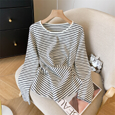 批发实拍◆有货 圆领打底<b class='q'>针织衫</b><b class='q'>不规则</b>交叉下摆洋气上衣女