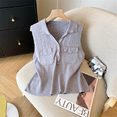 批发实拍◆ 3色大货 毛衣针织衫<b class='q'>马甲</b>