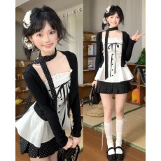 批发2026新款韩系一整套ootd穿搭套装裙子早春季小个子黑色<b class='q'>短裙</b>三件套