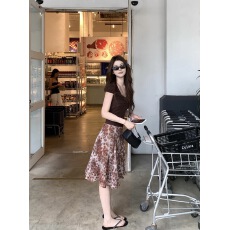 批发1只衮1Z1ZGUN 豹豹美学 精选推荐复古气质轻奢豹纹包臀鱼尾半身裙