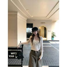 批发纯欲风休闲短款防晒<b class='q'>外套</b>女夏季蝴蝶结修身吊带背心两件套