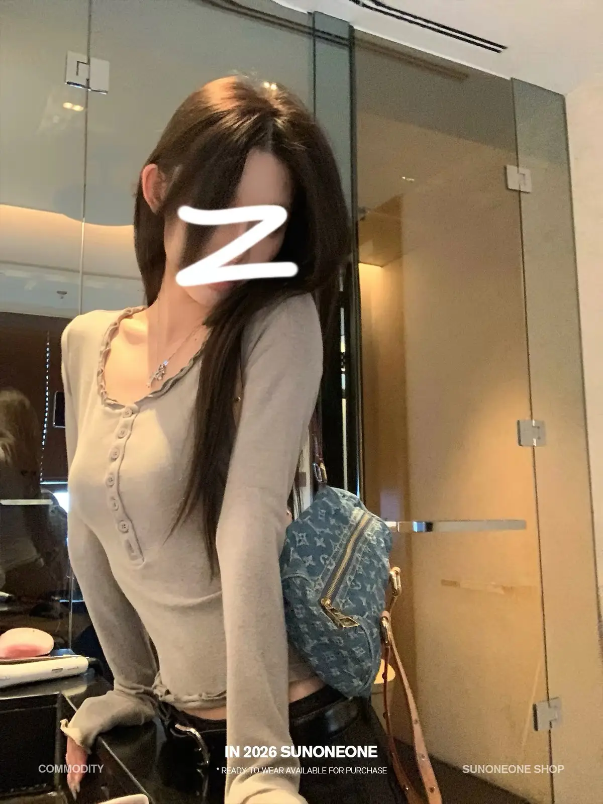 빈티지 버튼 하프넥 니트 상세 이미지 3