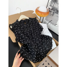 批发实拍 控价20 碎花圆领<b class='q'>无袖</b>雪纺衬衫女夏季新款减龄显瘦百搭上衣