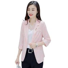 批发2026夏季<b class='q'>小西装</b><b class='q'>外套</b><b class='q'>女</b>七分袖修身显瘦韩版气质薄款大码小西服休闲