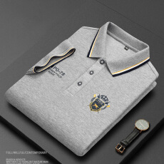 批发东南亚跨境夏季新款翻领男士t恤Polo衫男t恤亲肤刺绣短袖男批发