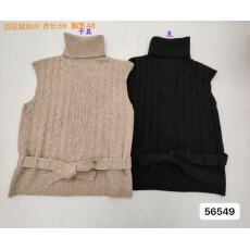 批发高级感高领粗立体麻花针编织腰带毛衣麻花