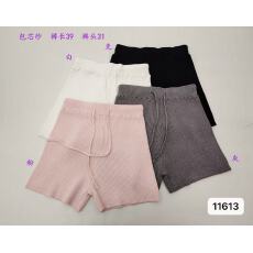 批发秋<b class='q'>冬</b>新款高腰坑条显瘦系带短裤