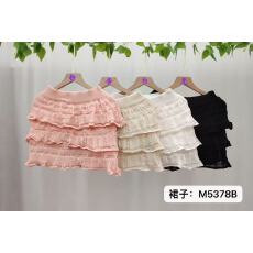 批发少女舒适区翻领层次感针织背心+三层蛋糕裙半<b class='q'>裙套装</b>