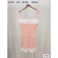 批发纯欲风蕾丝拼接吊带裙花边连衣裙