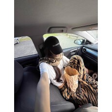 批发美式高街虎纹休闲裤女秋冬保暖宽松慵懒松弛感显瘦抽绳阔腿长裤子