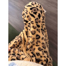 批发双面绒有口袋有束脚绳可外穿美式豹纹睡裤女冬季保暖毛绒休闲长裤