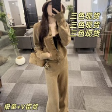 批发秋冬爆款气质韩版针织套装裤 高质量