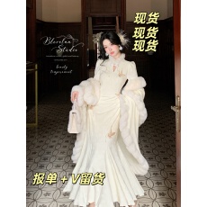 批发秋冬新中式改良旗袍修身显瘦有货