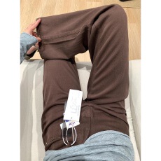 批发小个子美式复古咖色阔腿牛仔裤女高腰宽松显瘦休闲直筒拖地裤