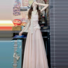 批发法式粉色无袖<b class='q'>背心连衣裙</b>子女夏季2025新款绝美巨好看漂亮套装长裙