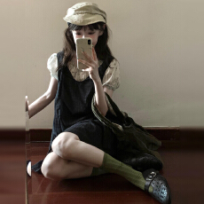 批发法式复古学院风吊带背心<b class='q'>连衣裙</b>子女夏季2025新款小个子气质套装裙
