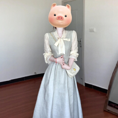 批发法式假两件长袖连衣裙子女春秋季2025新款富家千金感气质收腰长裙