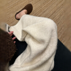 批发白色针织休闲阔腿裤子女秋冬季2025新款糯米裤小个子宽松直筒长裤