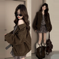 批发韩系美拉德工装夹克短<b class='q'>外套</b>女秋冬季2025新款小个子绝美巨好看<b class='q'>上衣</b>