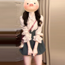 批发巨好看韩系穿搭一整套花苞连衣裙子女早秋2025新款miu系裙裤<b class='q'>套装</b>