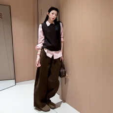 批发韩系巨好看衬衫马甲三件<b class='q'>套装</b>女秋冬季2025新款气质一整套ootd穿搭