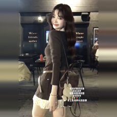 批发富家千金针织套装<b class='q'>连衣裙</b>子女冬2025新款内搭短裙韩系气质配一整套