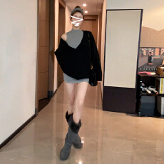 批发新年战袍红色毛衣包臀连衣裙子女秋<b class='q'>冬</b>2025新款高级感穿搭一整套装