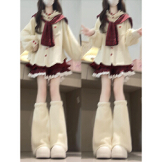 批发2025新款冬装减龄一整套圣诞穿搭连衣裙子女秋冬季小个子短裙套装