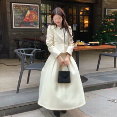 批发法式富家千金穿搭连衣裙子女秋冬季2026新款高级感收腰一整<b class='q'>套装</b>裙