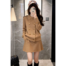 批发法式高级感<b class='q'>小香</b>风针织毛衣连衣裙子女秋冬新款巨好看冬装一整套裙