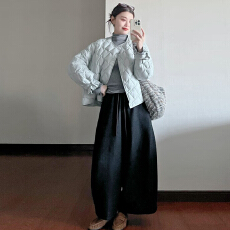 批发韩系高级感蓝色棉服女2026新款秋冬季巨好看的冬装<b class='q'>百搭</b>显瘦厚外套