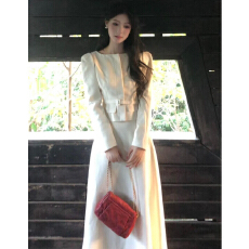 批发2026年新款富家千金小香风套装<b class='q'>连衣裙</b>子女<b class='q'>冬季</b>巨好看穿搭一整套装