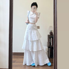 批发2026新款早春装法式吊带连衣裙子女夏季气质绝美穿搭一整套装<b class='q'>长裙</b>