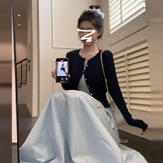 批发2026新款小个子韩系高级穿搭一整套连衣裙子女秋冬季内搭长裙套装