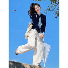 批发2026超火穿搭一整套早春季<b class='q'>气质</b>韩系巨好看针织衫上衣<b class='q'>裤</b>子两件套<b class='q'>装</b>