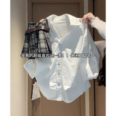 批发白色衬衫半身裙两件套<b class='q'>连衣裙</b>小众韩系穿搭夏季波点裙子套装女洋气