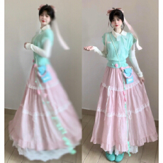 批发早春季独特漂亮绝美巨好看韩系穿搭一整套ootd超火套装<b class='q'>女</b>2026新款