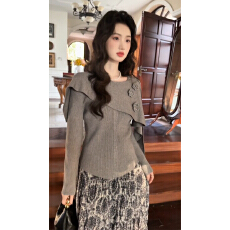 批发大方得体独特漂亮针织连衣裙子女秋<b class='q'>冬</b>季2026新款穿搭套装碎花长裙