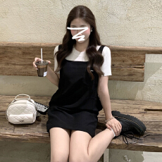 批发设计穿搭背心<b class='q'>连衣裙</b>子女夏季2026新款韩系学院风ins出片短裙套装